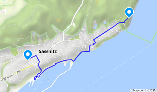 Kartenausschnitt Sassnitz